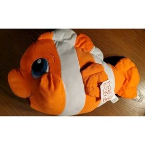NEW Fiesta Brand Orange/White Chester Clown Fish Stuffed Animal Plush Toy 18"